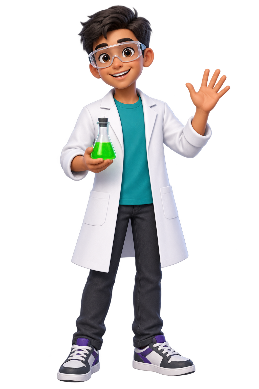 Young scientist in a white laboratory coat